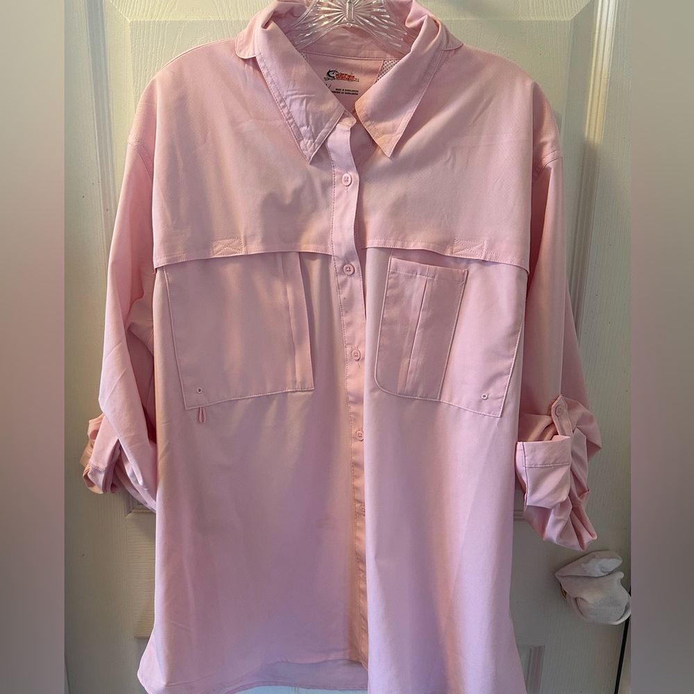 Bass Pro Shops Pink Button Down Shirt